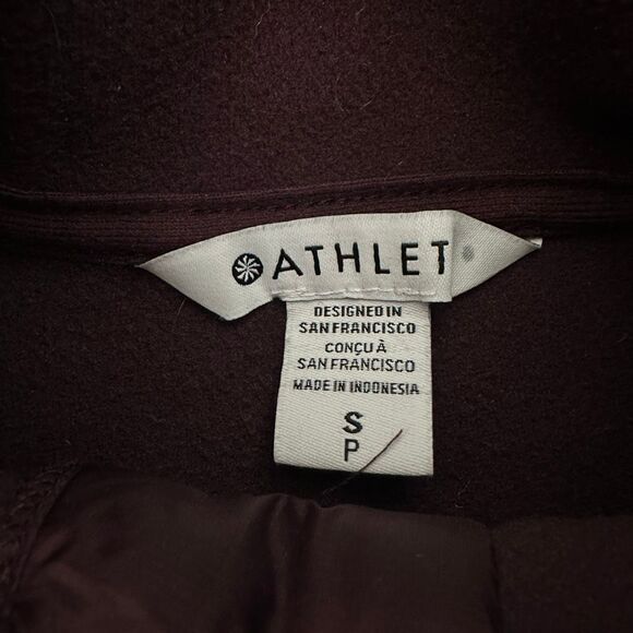 Athleta Womens Small Cozy Sherpa Snap Sweatshirt Eggplant - Picture 4 of 9